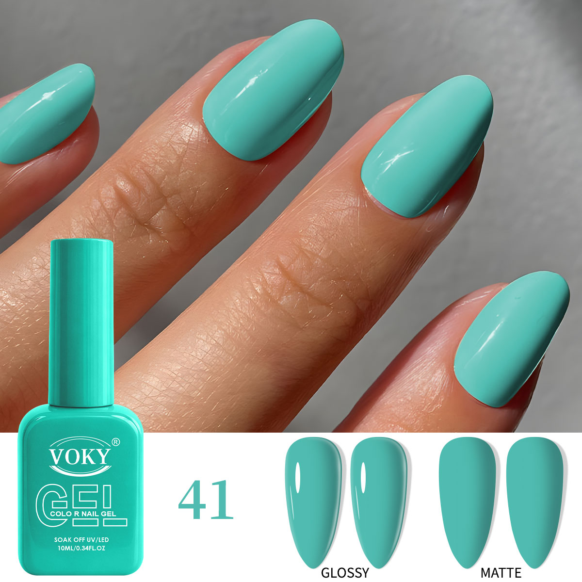 Street Fashion High End - Cat kuku gel warna biru turquoise