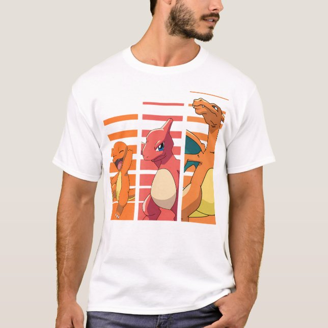 Street Fashion Evolution - Kaus Katun Gambar Cetak Evolusi Pokémon