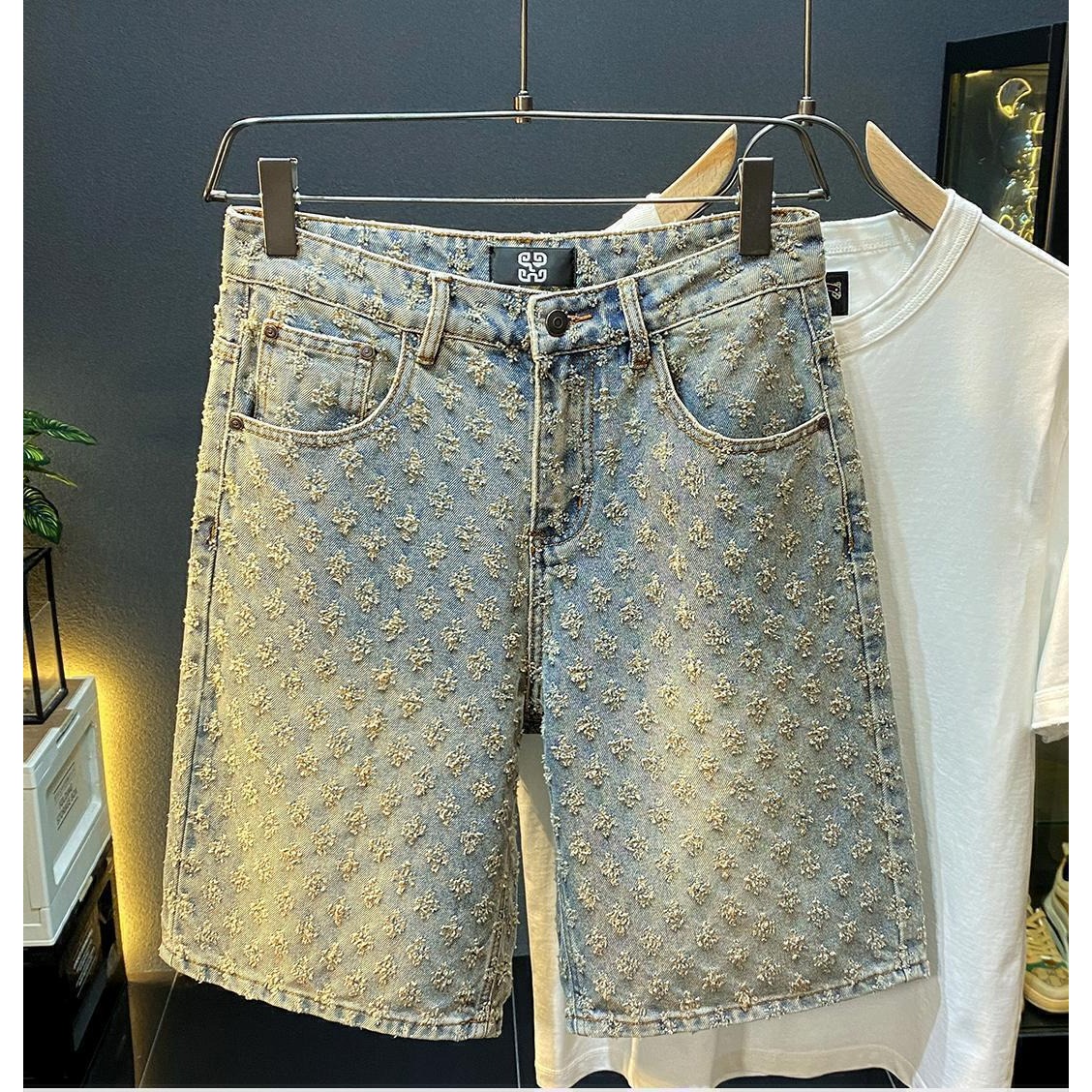 Street Fashion Jeans Men - Celana Pendek Denim High Street Musim