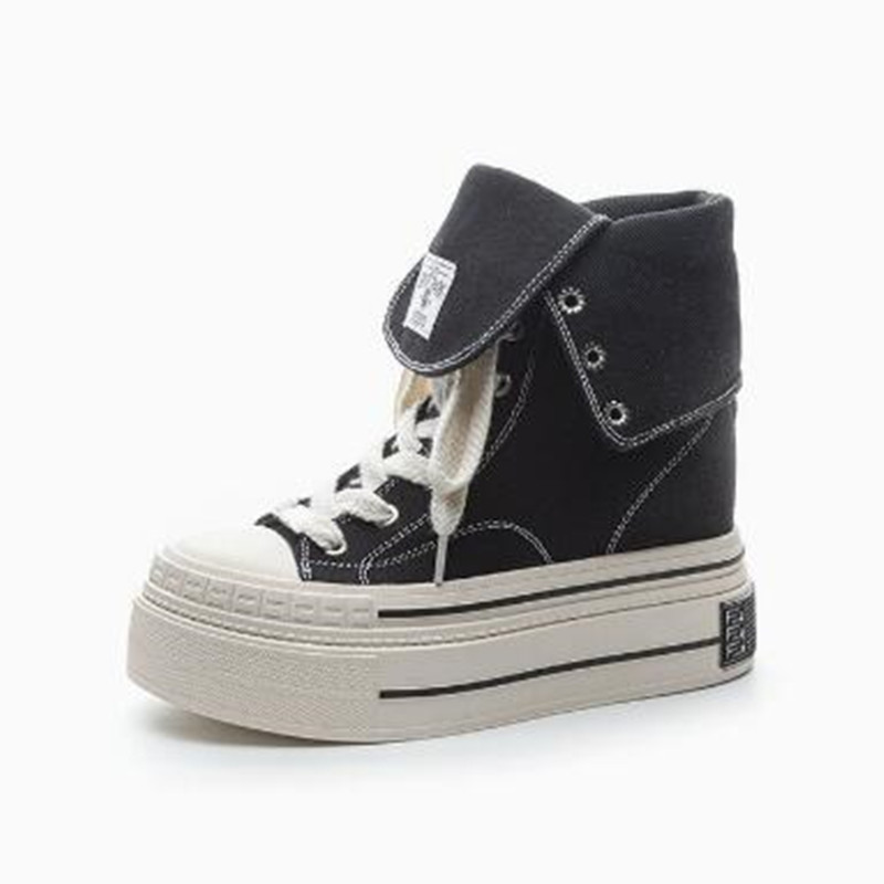 Street Fashion Denim - Sepatu Skateboard 12CM Breathable Peninggi Badan
