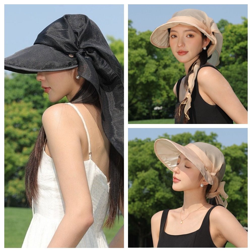 Street Fashion Korean Girl - Topi Baseball Berhias Syal Gaya Korea
