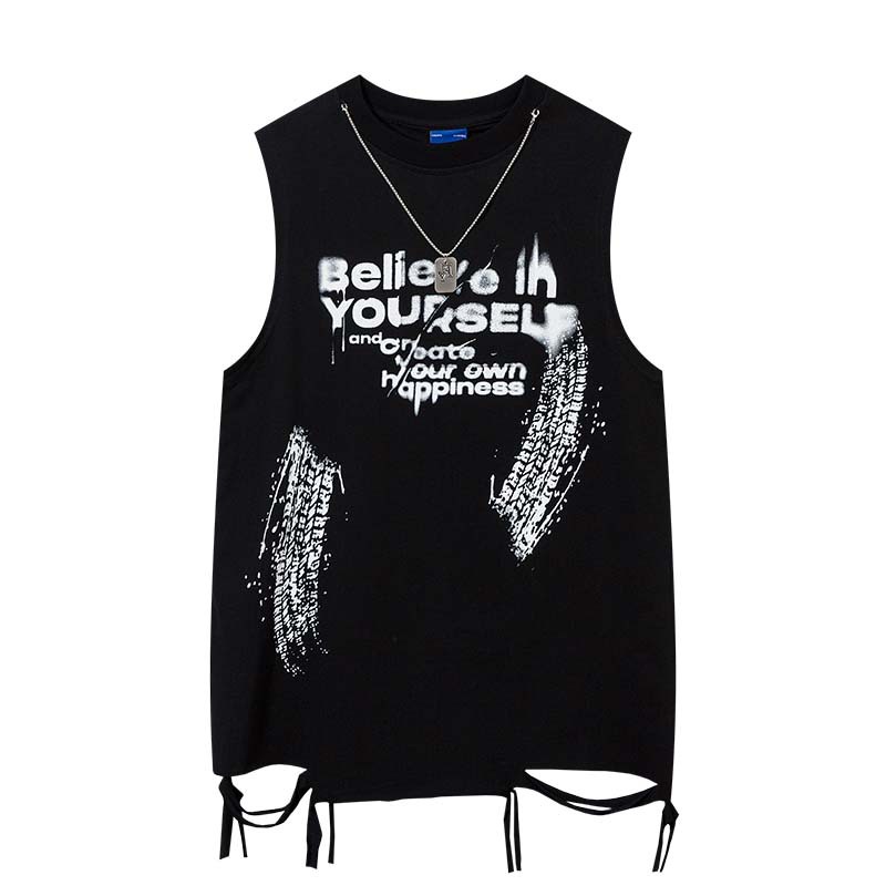Street Fashion Graffiti - Tank Top Graffiti Fashion Pria, Kaos