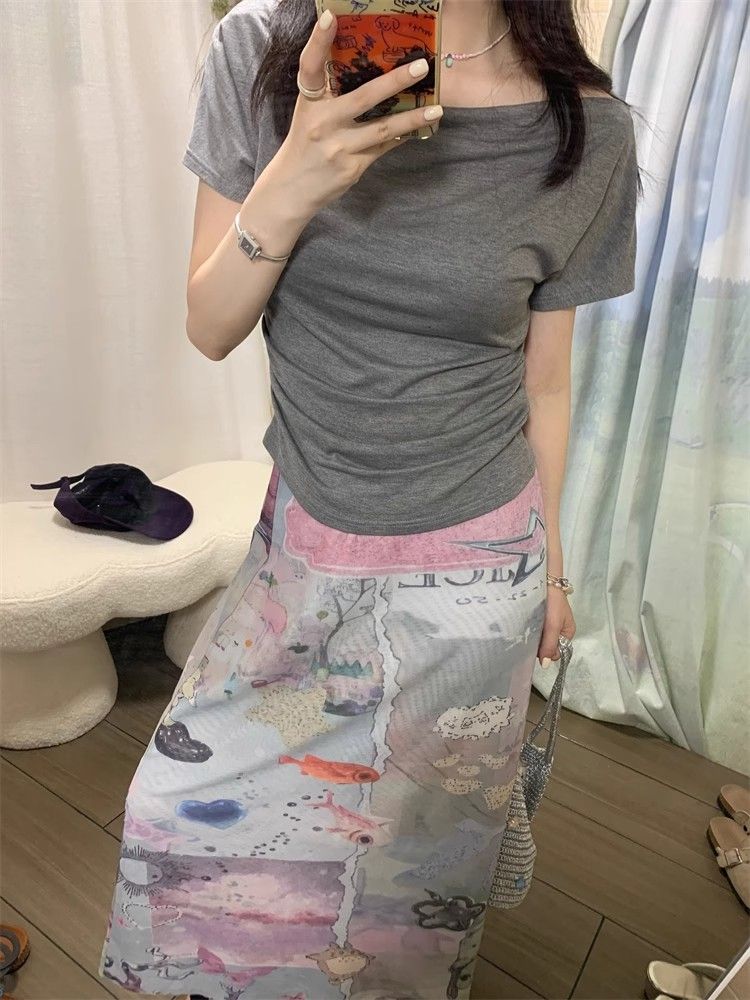 Rok Cetak Desain Elegan Wanita - Street Fashion High End ulasan dan harga