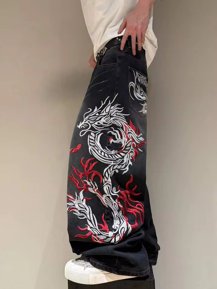 Jeans bordir desain baru, gaya - Street Fashion High End ulasan dan harga