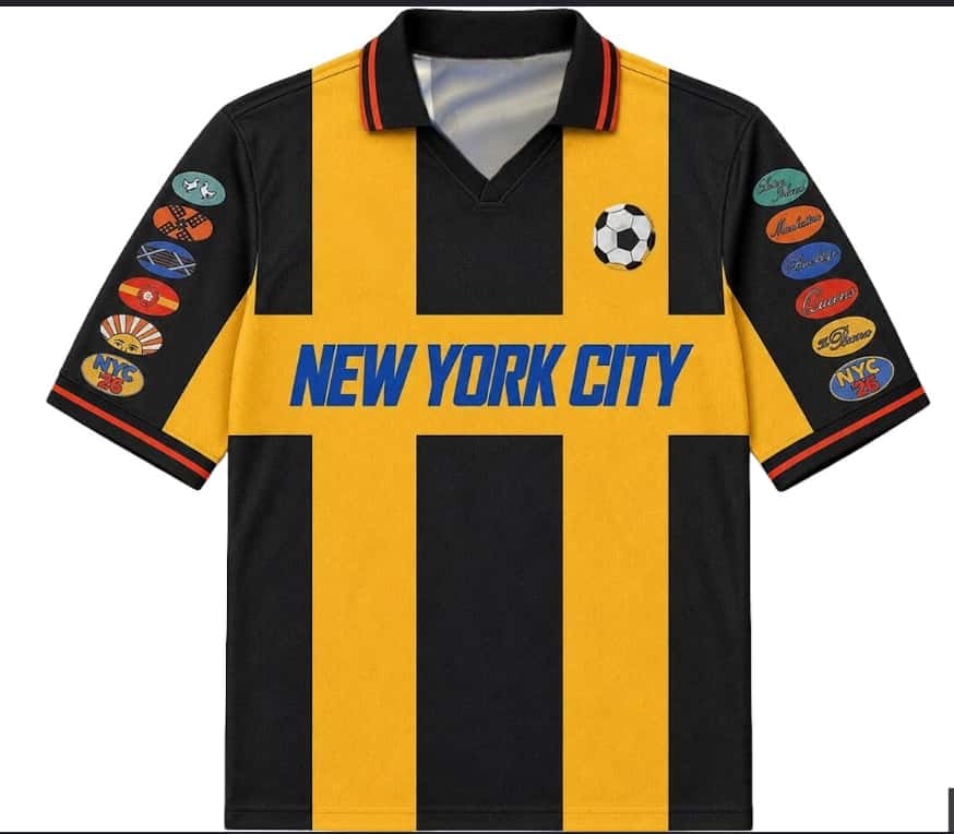 Kaos Sepak Bola Retro NYC 26 B - Street Fashion Nyc ulasan dan harga