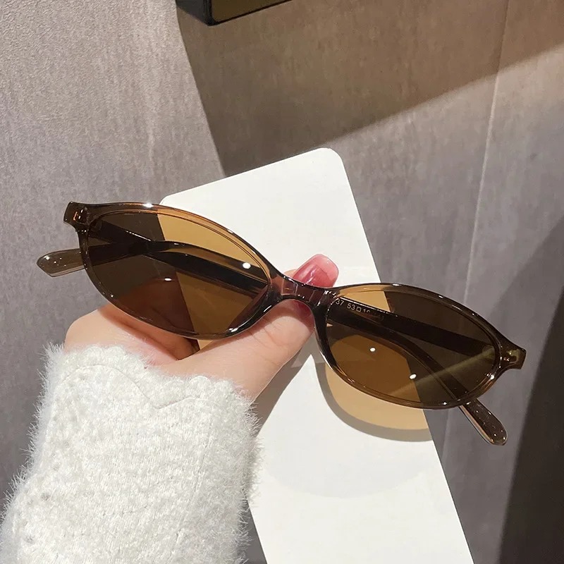 Kacamata Hitam Oval Kecil Retr - Street Fashion Glasses ulasan dan harga