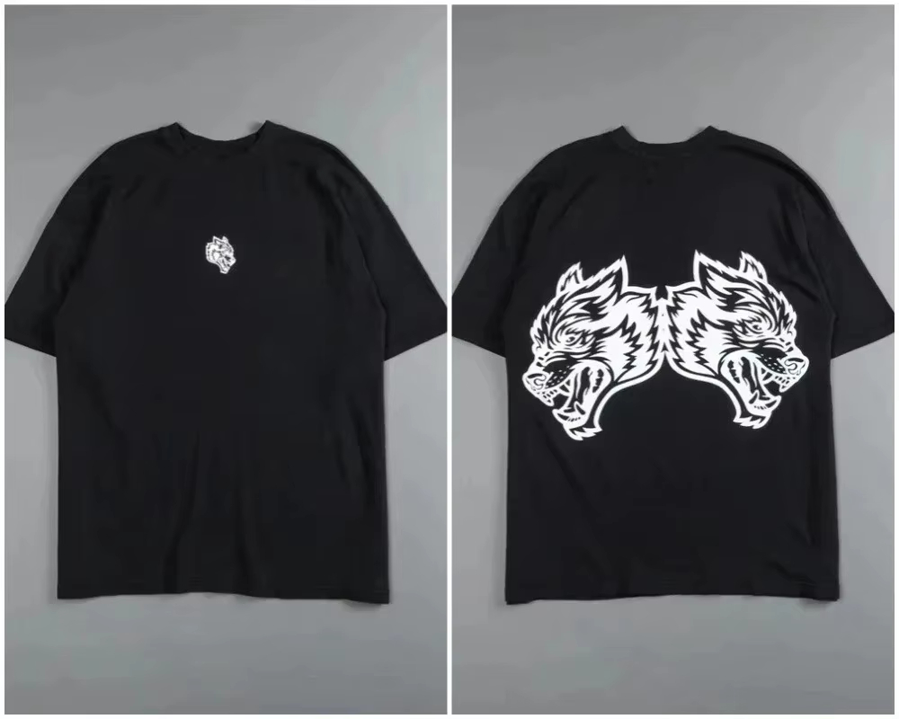 Kaos Retro Black Wolf Head Hig - Street Fashion High End ulasan dan harga