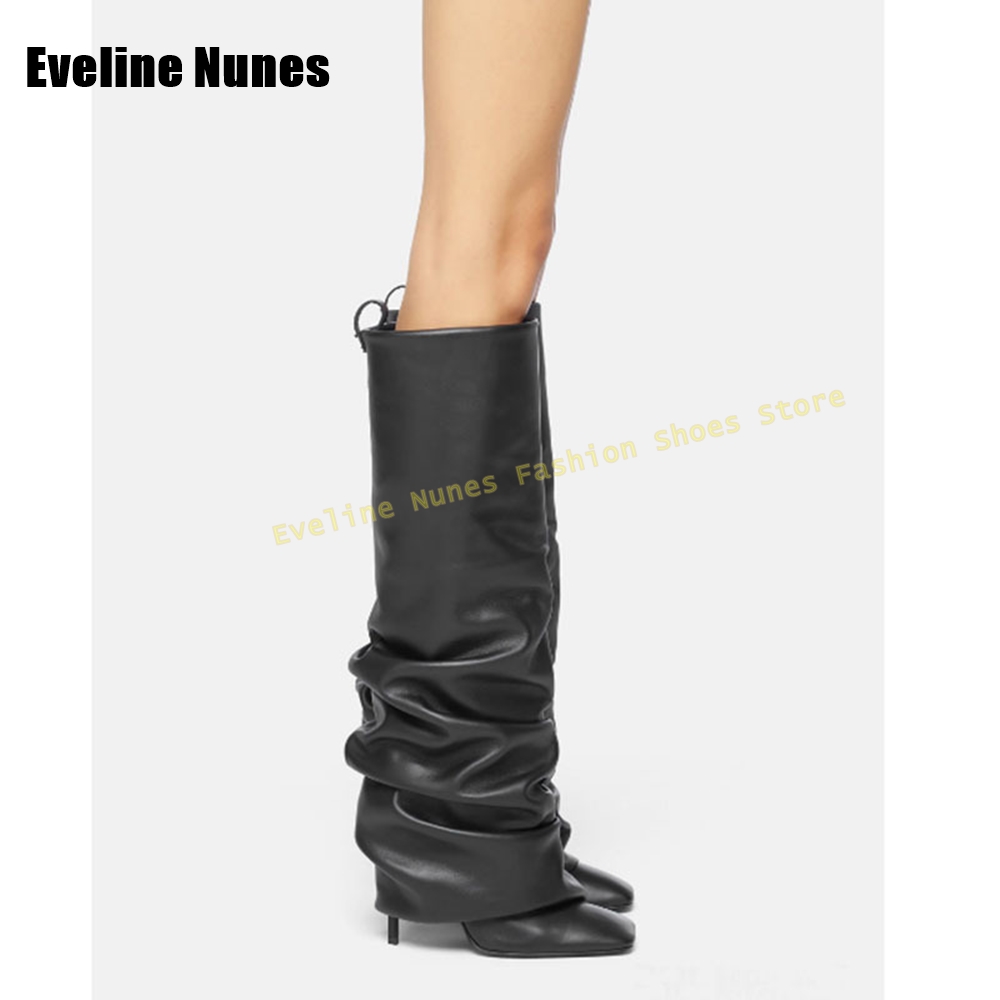 Sepatu Boots Pleated Bahan Sue - Street Fashion Girl ulasan dan harga