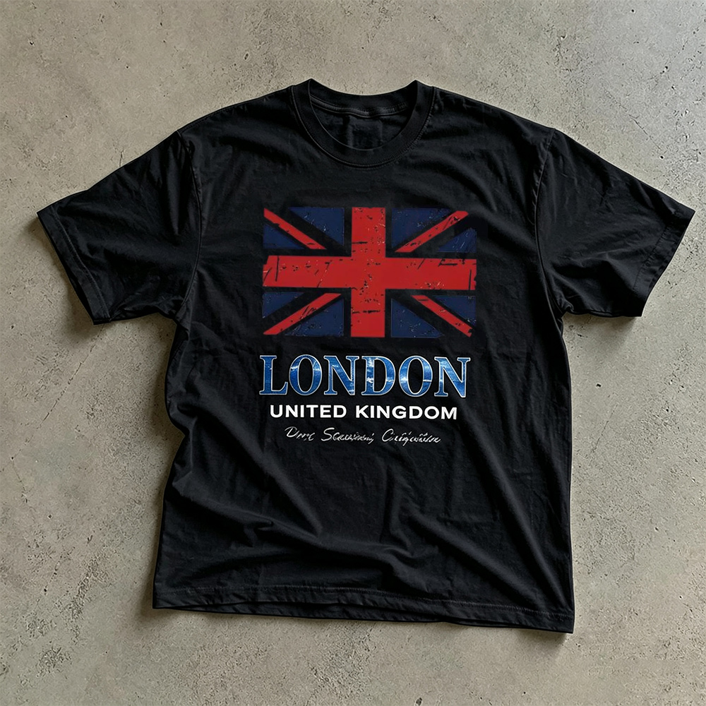 Kaos dengan Motif Union Jack ( - Street Fashion London ulasan dan harga
