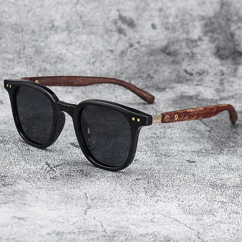 Kacamata Hitam Bingkai Kayu Vi - Street Fashion Glasses ulasan dan harga