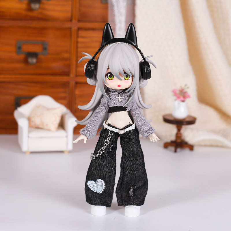 Pakaian Boneka Bjd Set Sweter  - Street Fashion Girl ulasan dan harga
