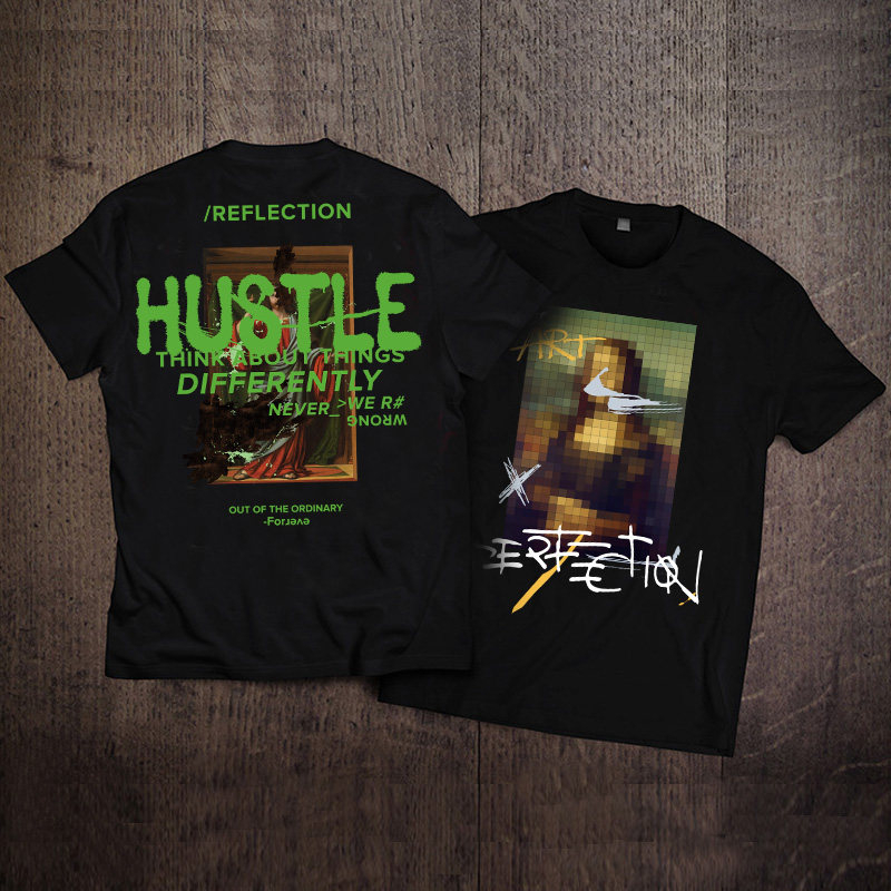 Merek Fesyen Amerika Kaos Leng - Street Fashion Graffiti ulasan dan harga