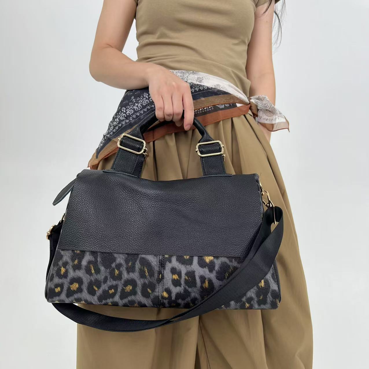 Tas Tote Pola Macan Tutul Pers - Street Fashion Types ulasan dan harga