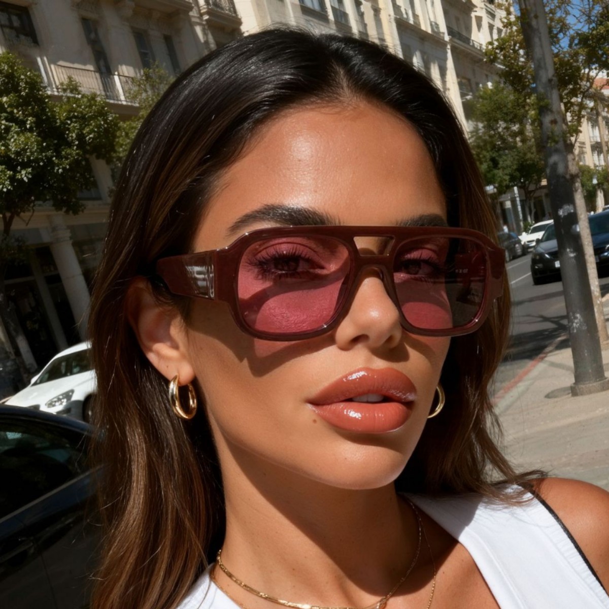 Kacamata Aviator Retro Baru Y2 - Street Fashion Glasses ulasan dan harga