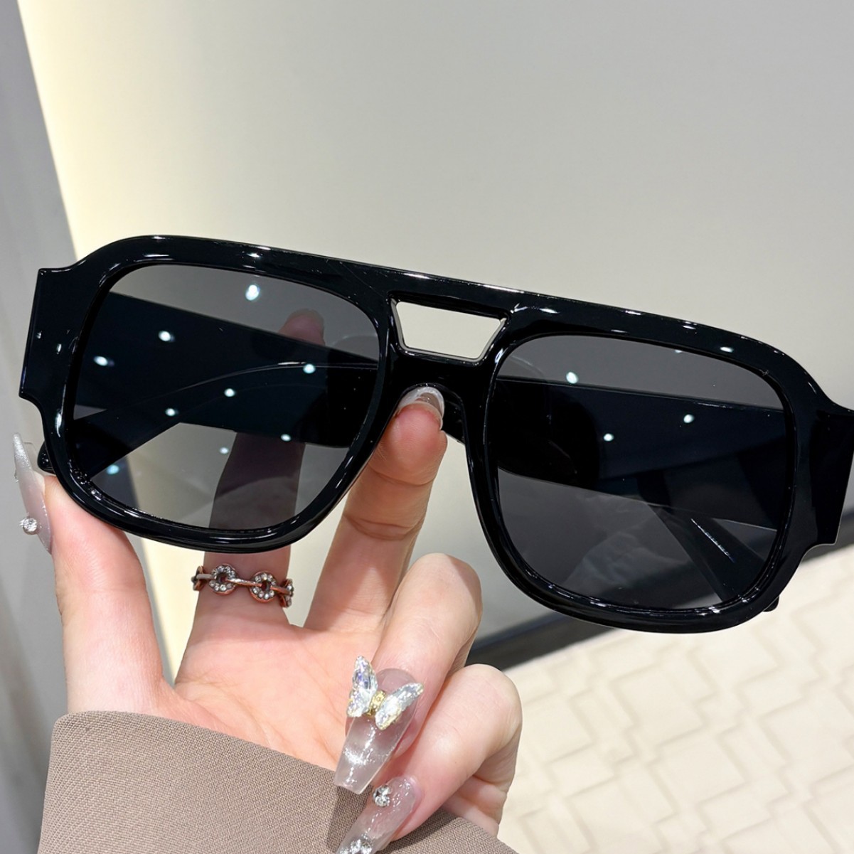 Kacamata Aviator Retro Baru Y2 - Street Fashion Glasses ulasan dan harga
