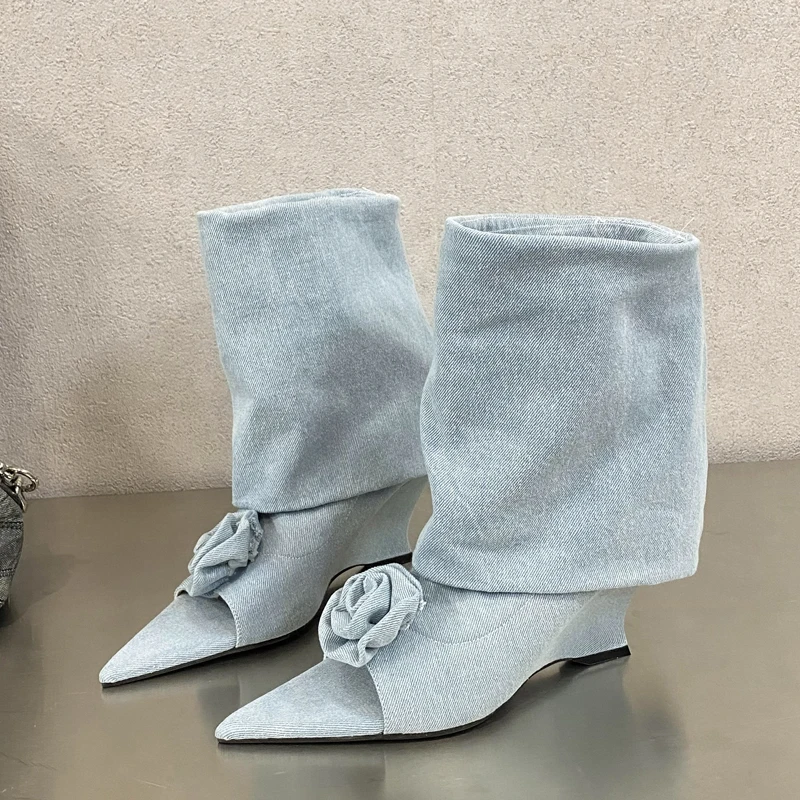 Sepatu Wanita Desain Gaya Jala - Street Fashion Denim ulasan dan harga