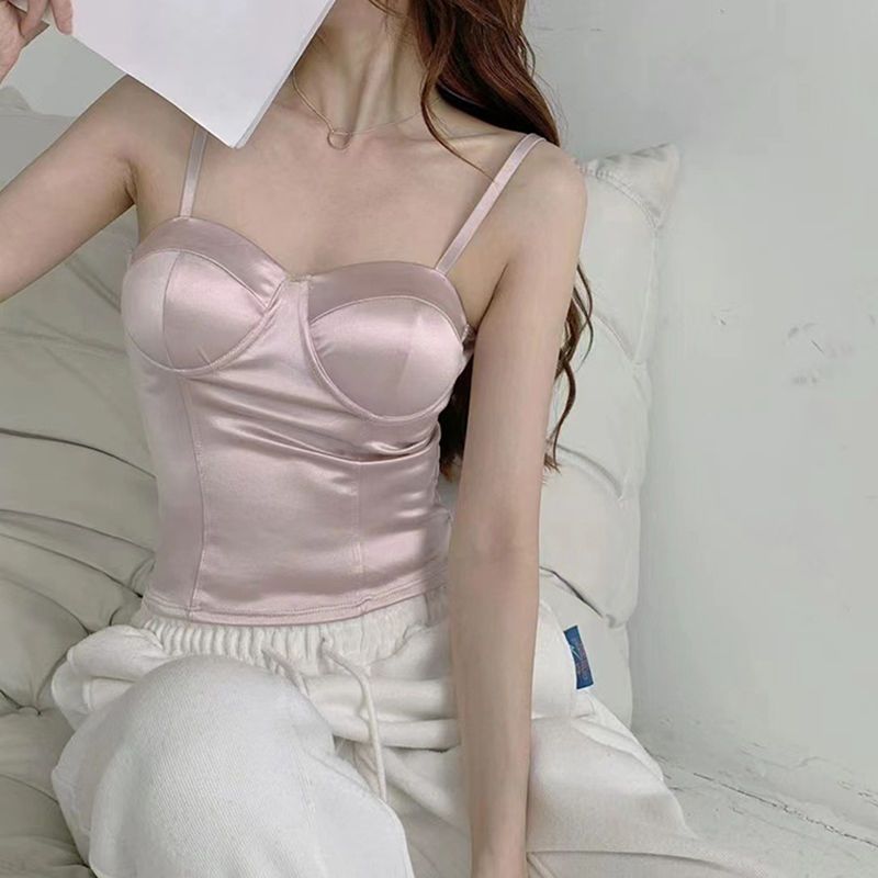 Kamisol Wanita Musim Panas Y2k - Street Fashion Korean Girl ulasan dan harga