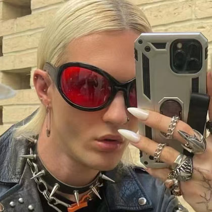 Kacamata Hitam Oval Fashion Ba - Street Fashion Glasses ulasan dan harga