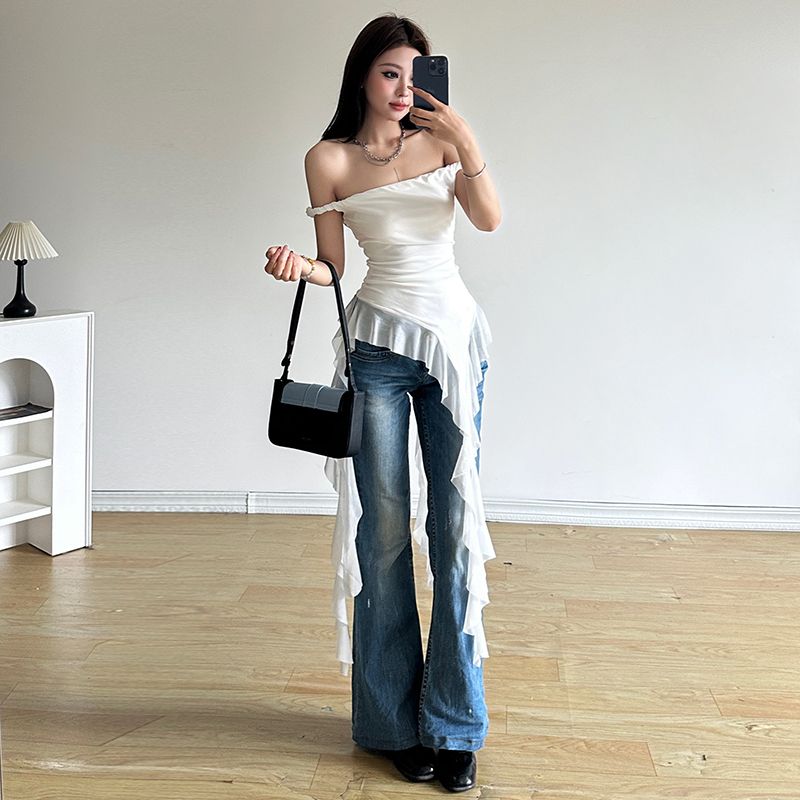 Atasan Tanpa Tali Desain Korea - Street Fashion Korean Girl ulasan dan harga