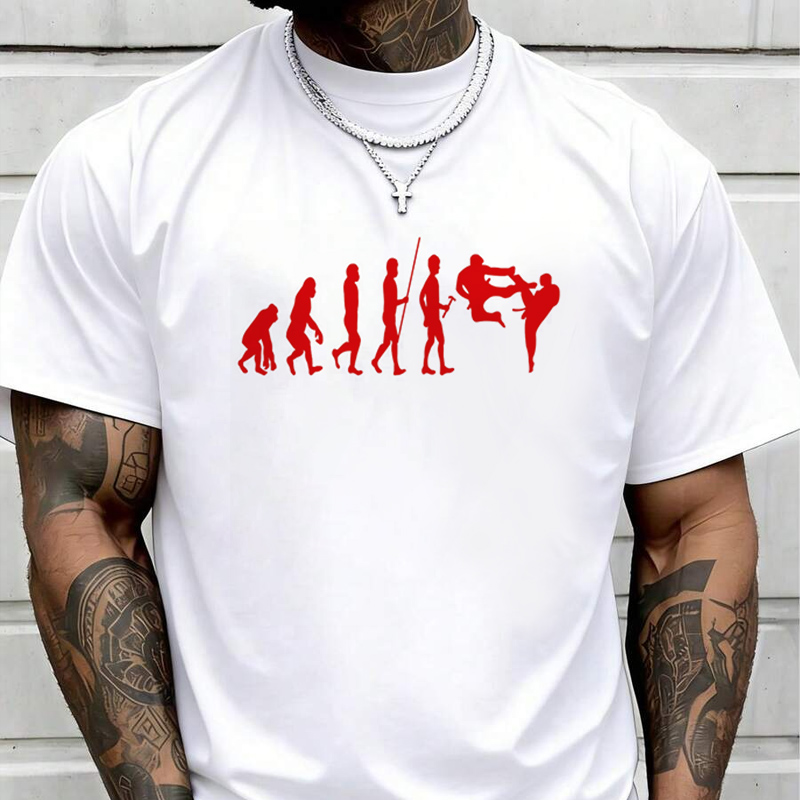 Kaos Cetak Grafis Pria Karate  - Street Fashion Evolution ulasan dan harga